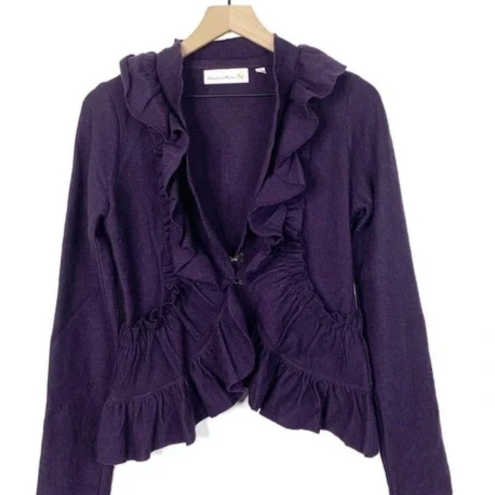 Anthroplogie Charlie & Robin Ruffle Cardigan